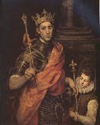El Greco St Luis King of France with a Page (mk05) Norge oil painting reproduction